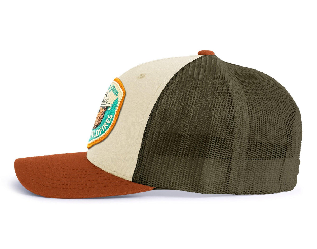 SMOKEY BEAR 6-Panel Low-Profile Snapback, Richardson 115 Beige