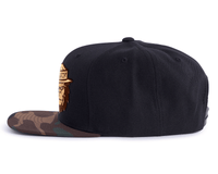 SQUATCHY 6-Panel Flat Camo Hat Black