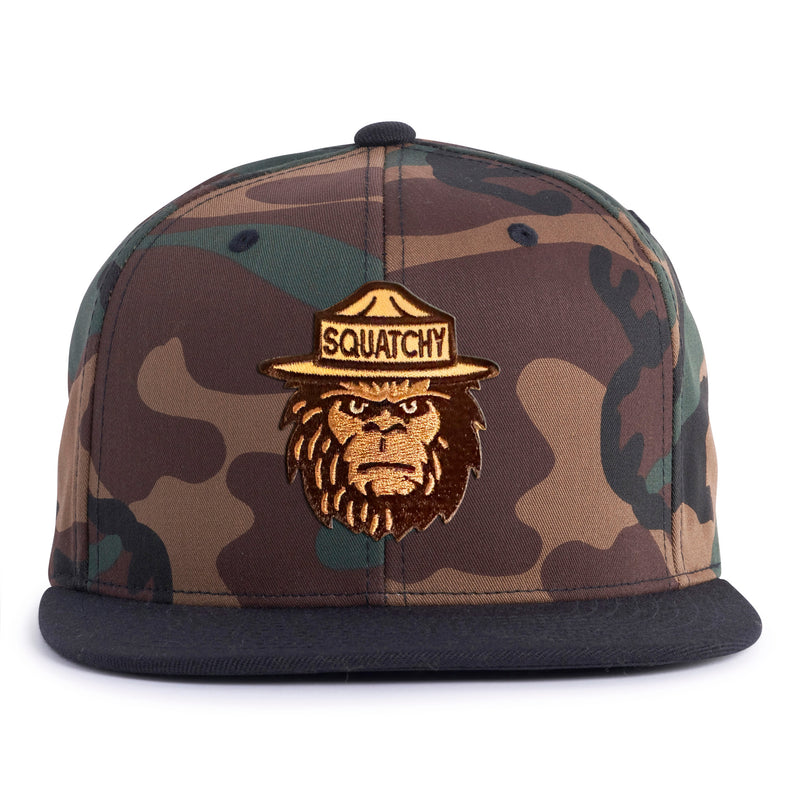 SQUATCHY 6-Panel Flat Camo Hat