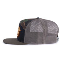 SQUATCHY 7-Panel Flat Camo Hat