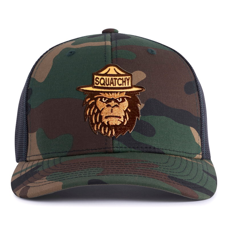 SQUATCHY 6-Panel Curved Camo Hat