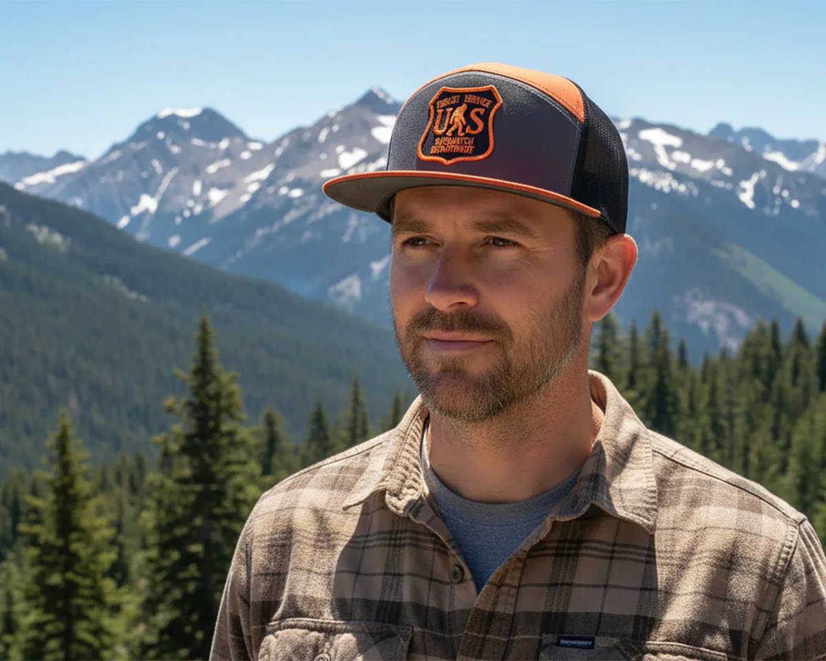 SASQUATCH 7 - Panel Flat Bill Snapback, Richardson 168 Orange - Tailgate Hats