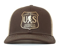 SASQUATCH 6-Panel Curved Snapback, Richardson 112 Brown