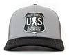 SASQUATCH 6-Panel Curved Snapback, Richardson 112 Silver