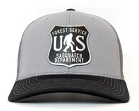 SASQUATCH 6-Panel Curved Snapback, Richardson 112 Silver