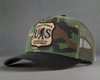 SASQUATCH WOOD 6-Panel Curved Camo Hat Black