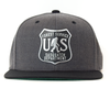 SASQUATCH 6-Panel Flat Snapback Grey Black