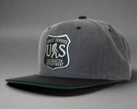 SASQUATCH 6-Panel Flat Snapback Grey Black