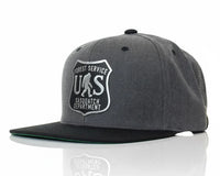 SASQUATCH 6 - Panel Flat Snapback Grey Black - Tailgate Hats