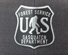SASQUATCH 6-Panel Flat Snapback Grey Black