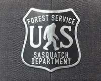 SASQUATCH 6-Panel Flat Snapback Grey Black