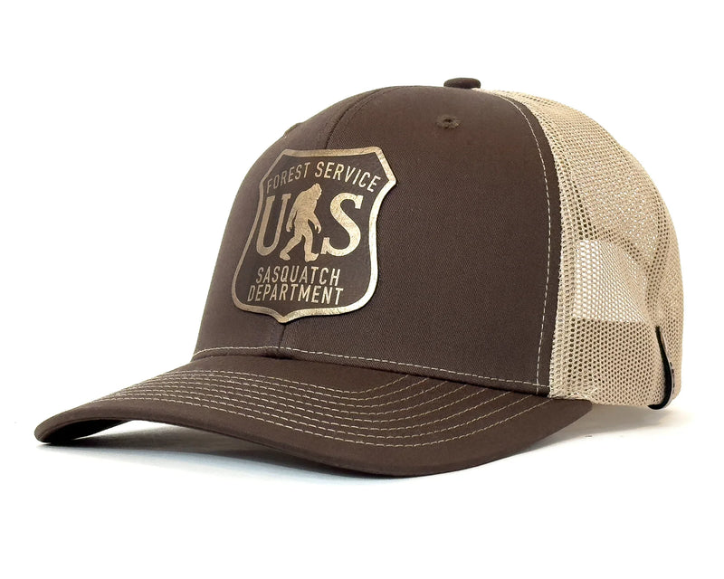 SASQUATCH 6-Panel Curved Snapback, Richardson 112 Brown