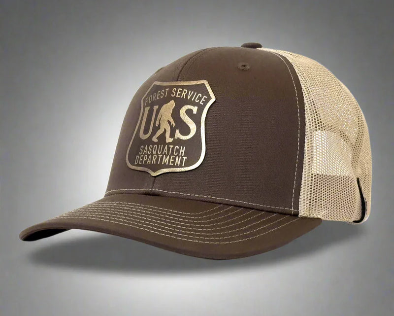SASQUATCH 6-Panel Curved Snapback, Richardson 112 Brown