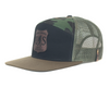 BIGFOOT 7-Panel Flat Bill Camo Snapback, Richardson 168 Black
