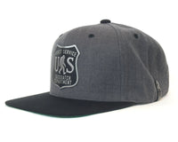 SASQUATCH 6-Panel Flat Snapback Grey Black
