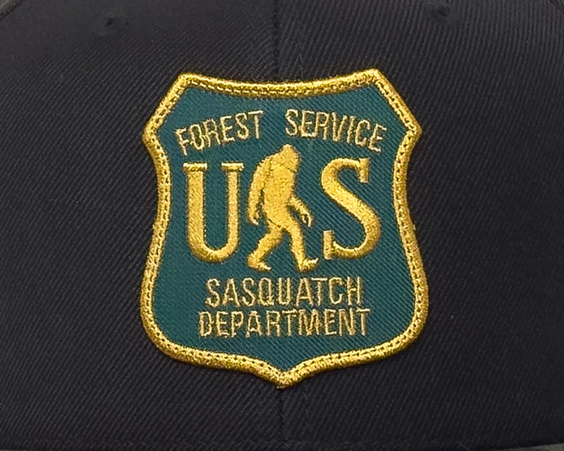 SASQUATCH 6-Panel Flat Camo Hat Black