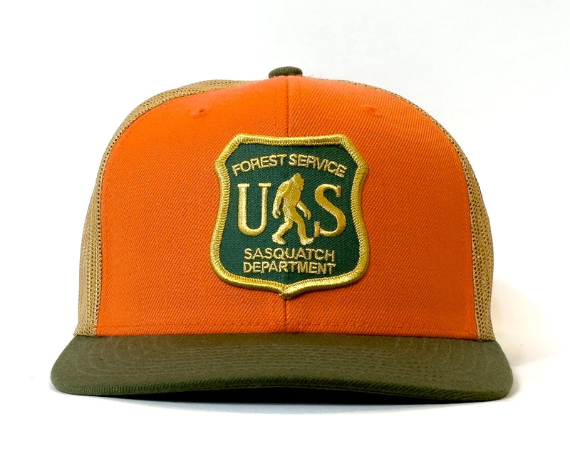 SASQUATCH 6-Panel Flat Snapback Orange Gold