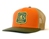 SASQUATCH 6-Panel Flat Snapback Orange Gold