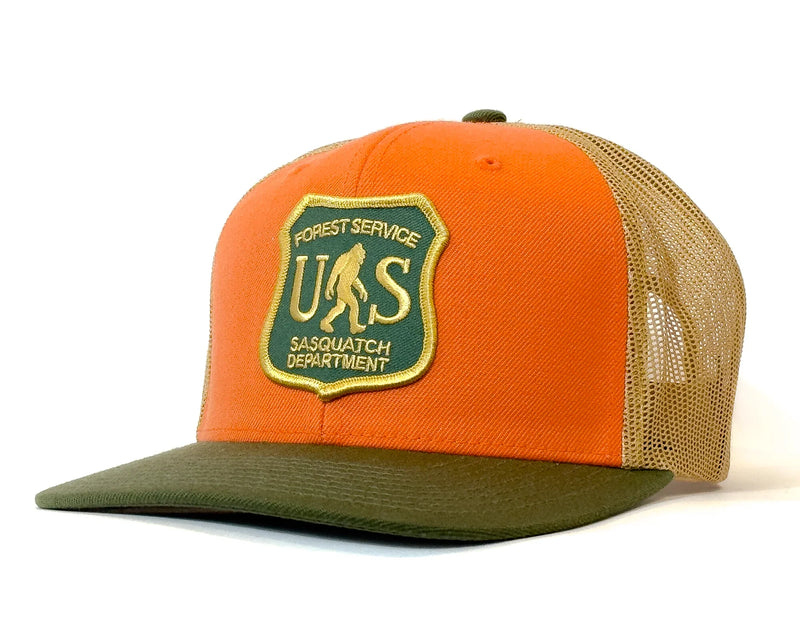 SASQUATCH 6-Panel Flat Snapback Orange Gold