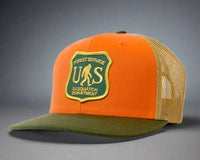 SASQUATCH 6-Panel Flat Snapback Orange Gold