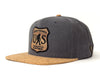 SASQUATCH WOOD CORK 6-Panel Flat Snapback Charcoal