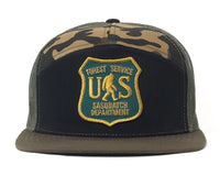 SASQUATCH 7-Panel Flat Bill Camo Snapback, Richardson 168 Black