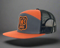 SASQUATCH 7-Panel Flat Bill Snapback, Richardson 168 Orange