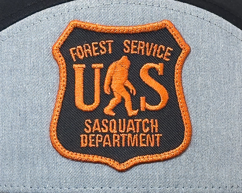 SASQUATCH 7-Panel Flat Bill Snapback, Richardson 168 Black