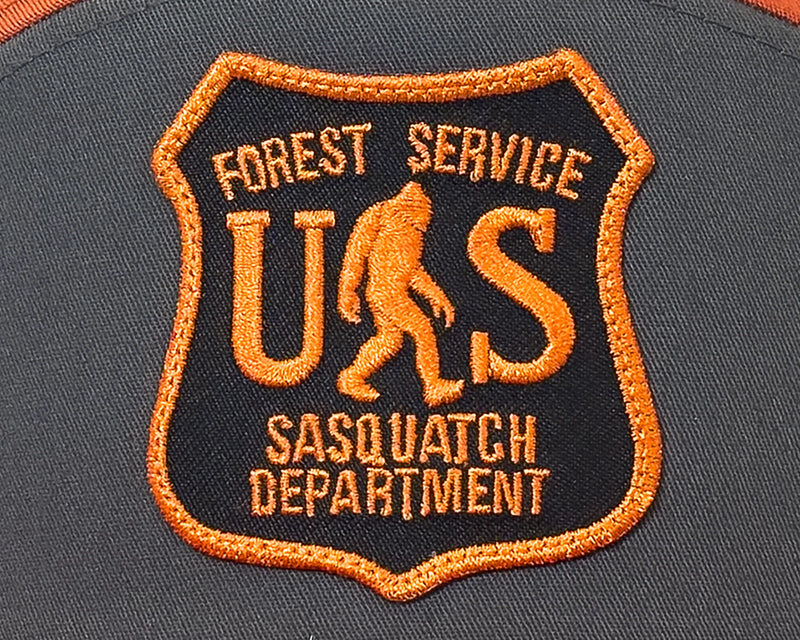 SASQUATCH 7-Panel Flat Bill Snapback, Richardson 168 Orange