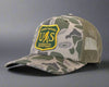 SASQUATCH 5-Panel Curved Camo Hat, Richardson 112 Green