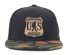 SASQUATCH WOOD 6-Panel Flat Camo Hat Black