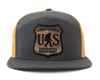 SASQUATCH WOOD 7-Panel Flat Bill Trucker, Richardson 168 Grey