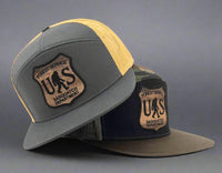 SASQUATCH WOOD 7-Panel Flat Bill Camo Hat, Richardson 168 Black