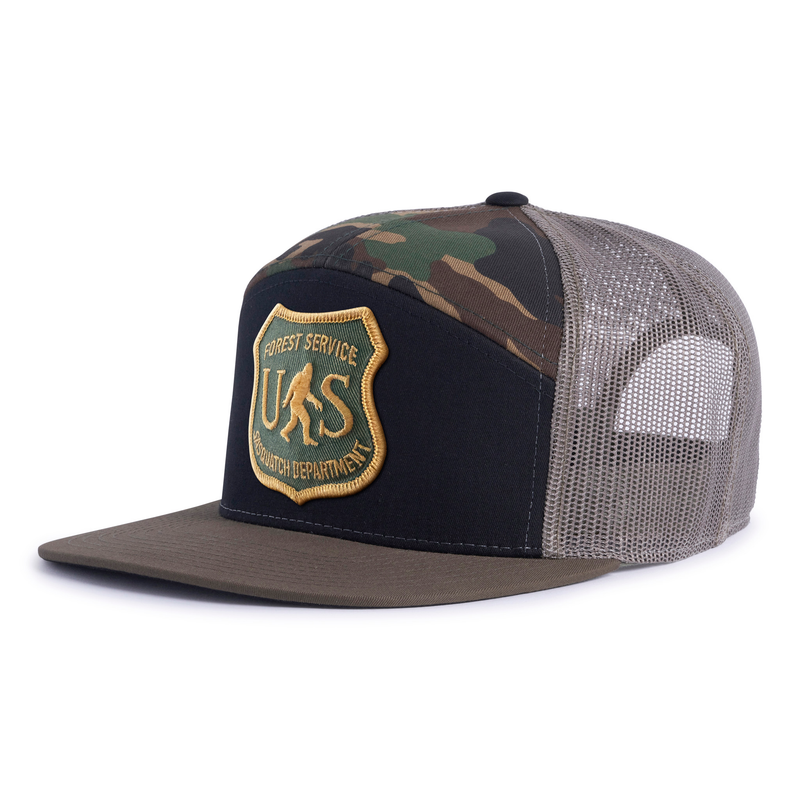 SASQUATCH 7-Panel Flat Camo Hat