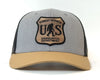SASQUATCH WOOD 6-Panel Curved Snapback Grey Black