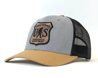 SASQUATCH WOOD 6-Panel Curved Snapback Grey Black