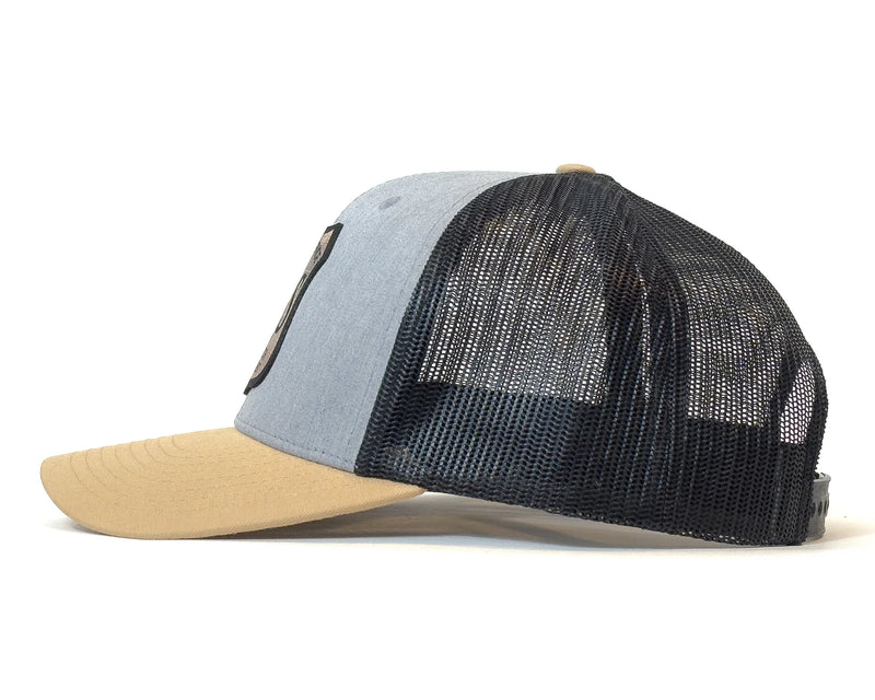 SASQUATCH WOOD 6-Panel Curved Snapback Grey Black