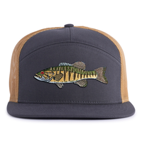 SMALLMOUTH BASS 7-Panel Flat Snapback