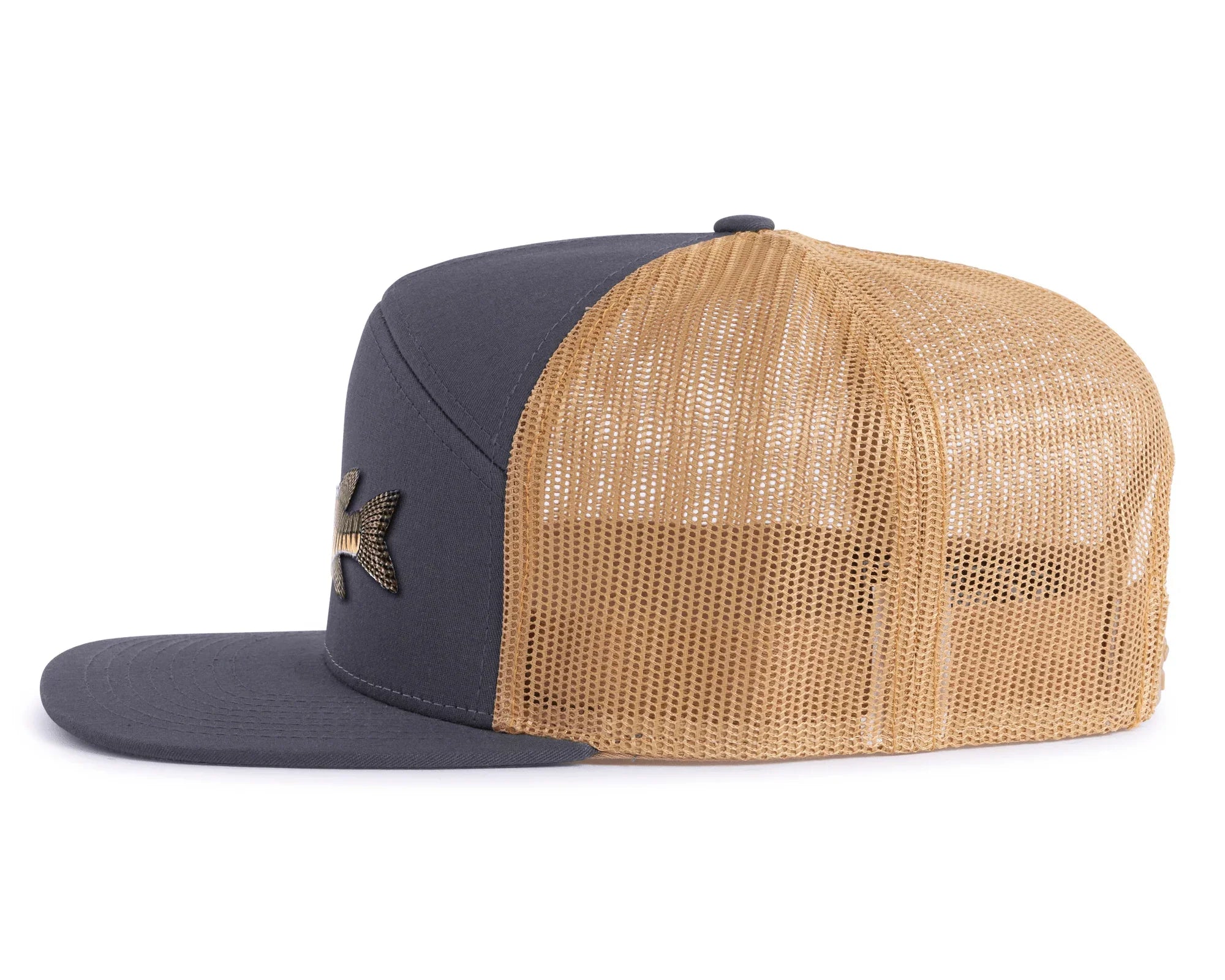 SMALLMOUTH BASS 7-Panel Fishing Hat, Richardson 168 Grey SMALLMOUTH BASS 7-Panel Fishing Hat, Richardson 168 Grey