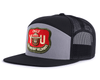 SMOKEY BEAR 7-Panel Flat Snapback, Richardson 168 Black