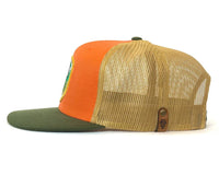 SMOKEY BEAR 6-Panel Flat Snapback Orange Gold