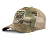 SMOKEY BEAR 6-Panel Camo Hat Green Khaki