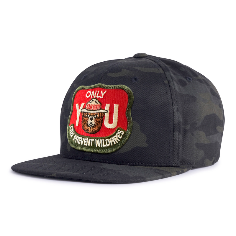 SMOKEY BEAR 6-Panel Flat Camo Hat