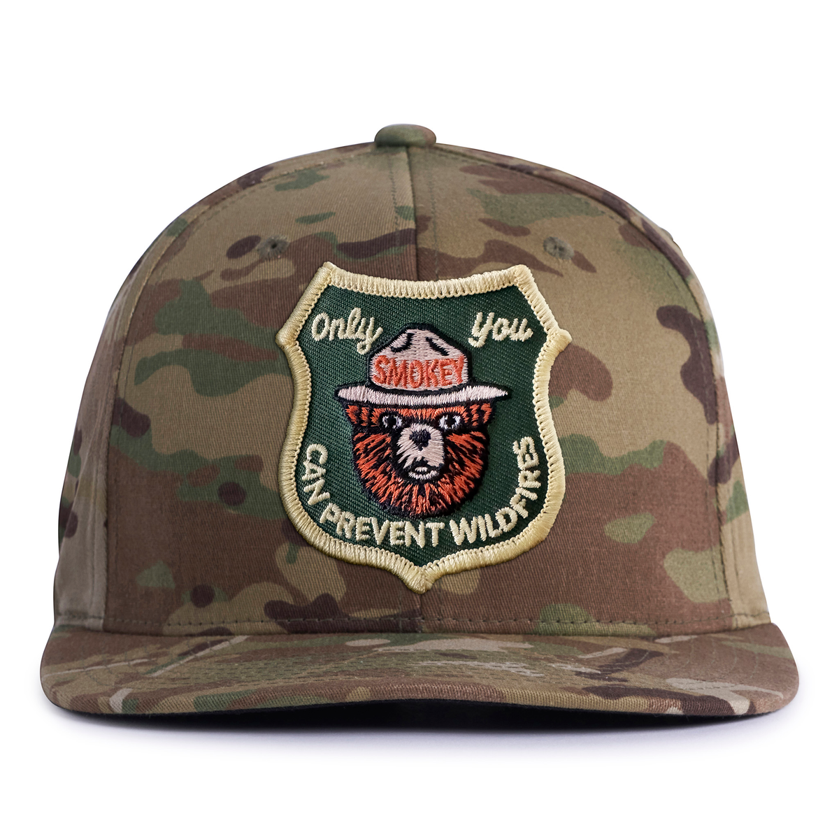 SMOKEY BEAR 6-Panel Flat Camo Hat Beige