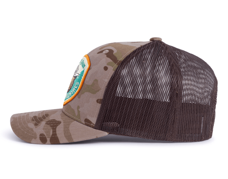 SMOKEY BEAR 6-Panel Curved Camo Hat Beige