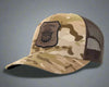 SMOKEY BEAR 6-Panel Curved Camo Hat Brown