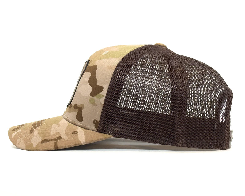SMOKEY BEAR 6-Panel Curved Camo Hat Brown