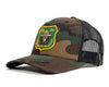 SMOKEY BEAR 6-Panel Curved Camo Hat Green
