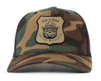 SMOKEY BEAR 6-Panel Curved Camo Hat Olive