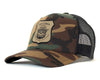 SMOKEY BEAR 6-Panel Curved Camo Hat Olive
